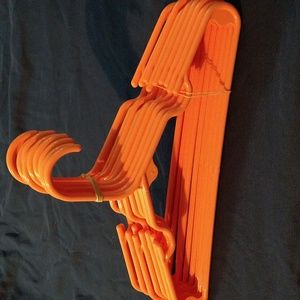 10 Orange Baby Hangers Small c Hook Style